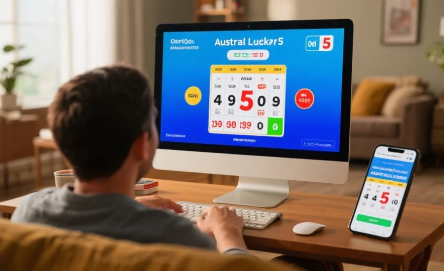 用户在家中使用电脑和手机浏览澳洲幸运5开奖信息,屏幕显示实时开奖结果